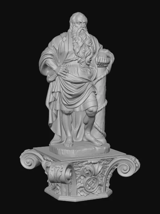3D model for Ancient Sage on Pedestal