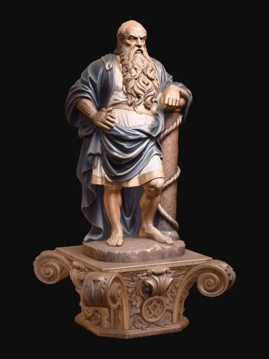 3D model for Ancient Sage on Pedestal