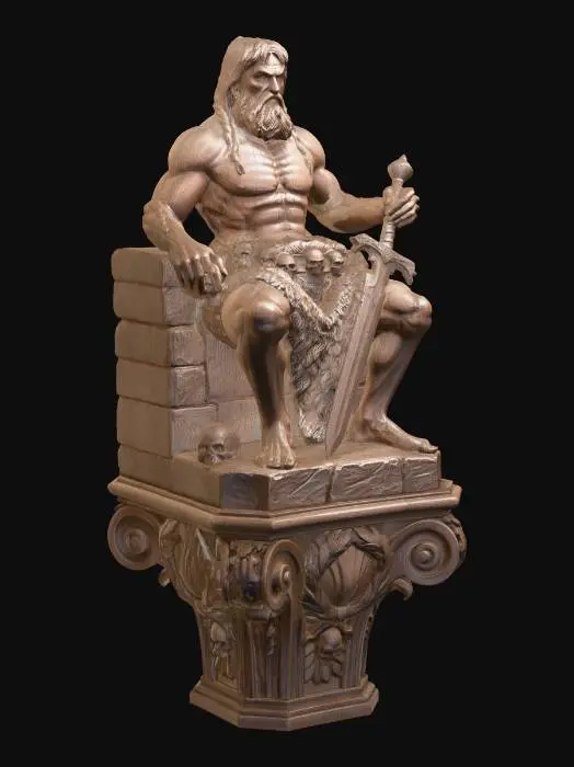 3D model for Skull King on Throne