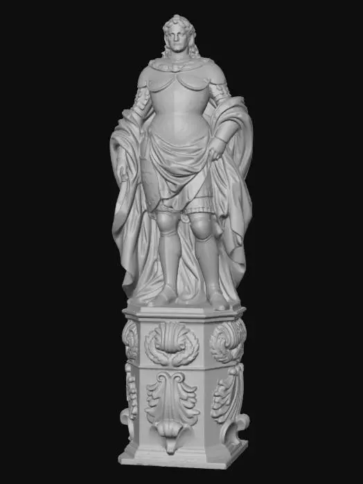 3D model for Armored Knight in Wood