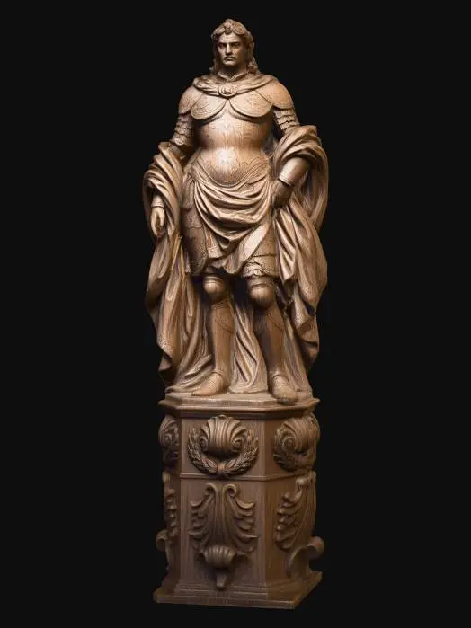 3D model for Armored Knight in Wood