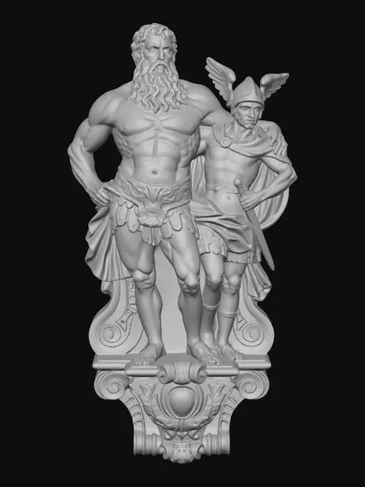 3D model for Hercules and the Winged Warrior