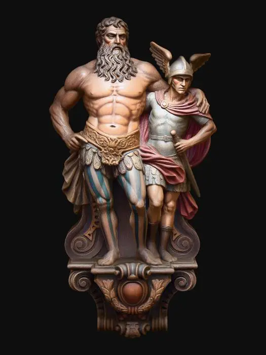3D model for Hercules and the Winged Warrior