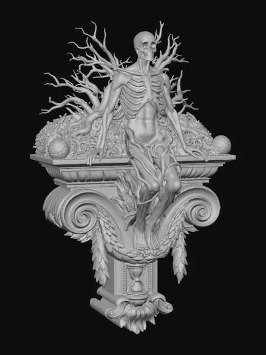 3D model for Skeleton Throne of Roots