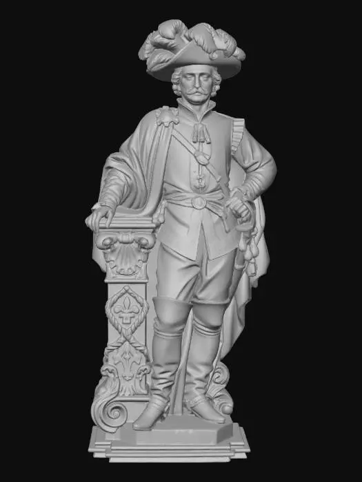 3D model for Plumed Cavalier Statue