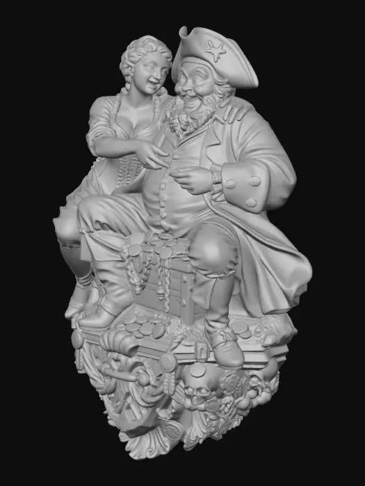 3D model for Pirate Duo Treasure Chest 2