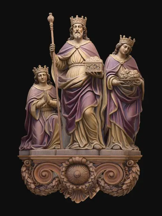 3D model for Three Wise Men with Gifts
