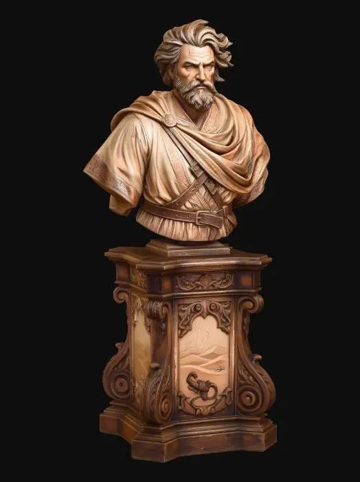 3D model for Timeless Sage on Ornate Pedestal