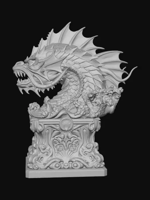 3D model for Abyssal Dragon Bust
