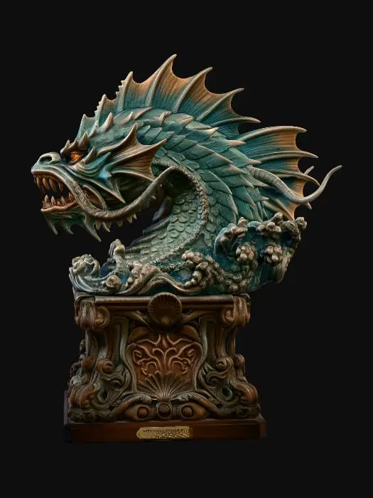 3D model for Abyssal Dragon Bust