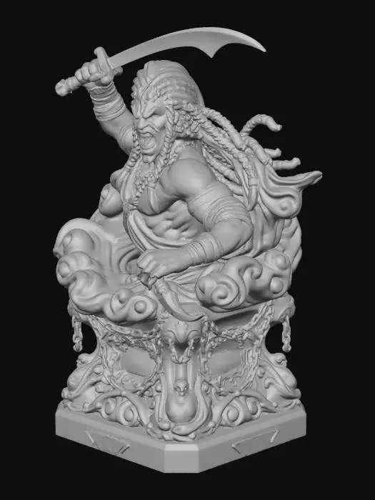 3D model for Azure Demon Warrior