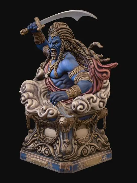 3D model for Azure Demon Warrior