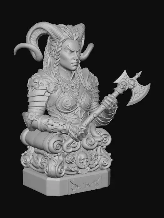 3D model for The Horned Demon Huntress