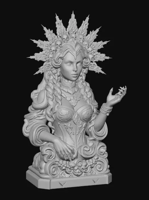 3D model for Dark Gothic Queen Bust