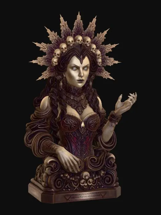 3D model for Dark Gothic Queen Bust
