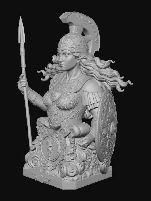 3D model for Athena in Armor