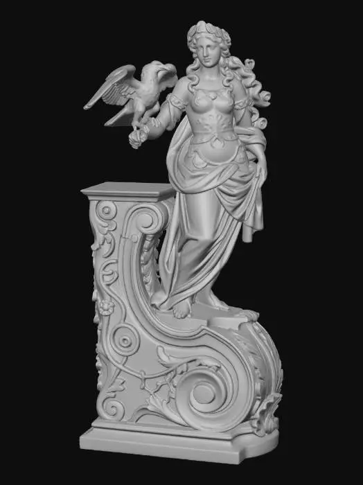 3D model for Armored Goddess with Eagle