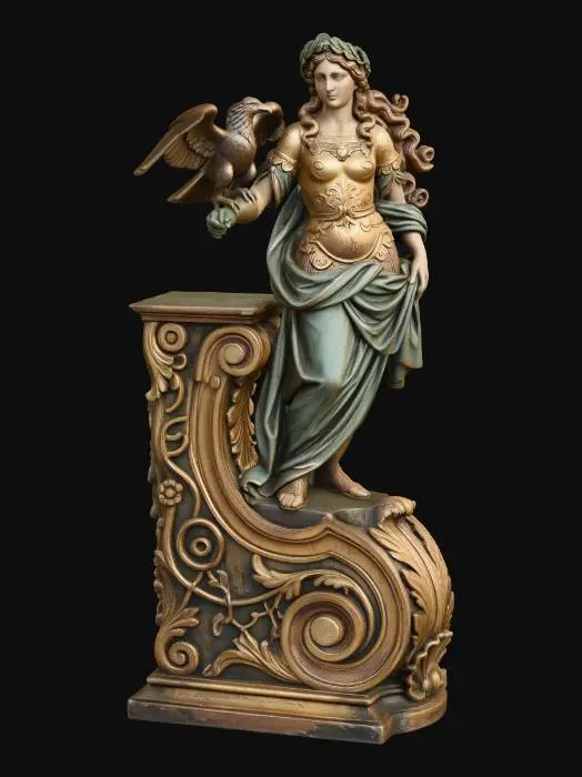 3D model for Armored Goddess with Eagle