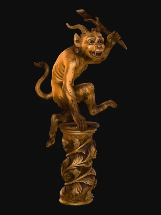 3D model for Horned Imp on a Carved Column