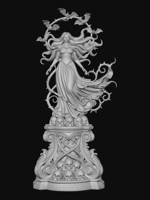 3D model for Crimson Queen of the Skull Throne