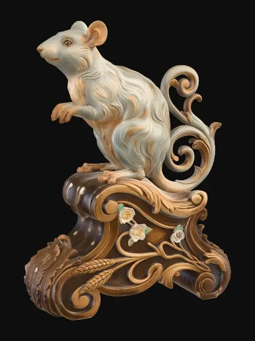 3D model for Gilded Mouse on Scrollwork