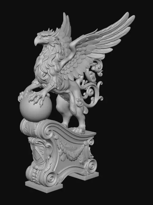3D model for Ornate Griffin with Orb