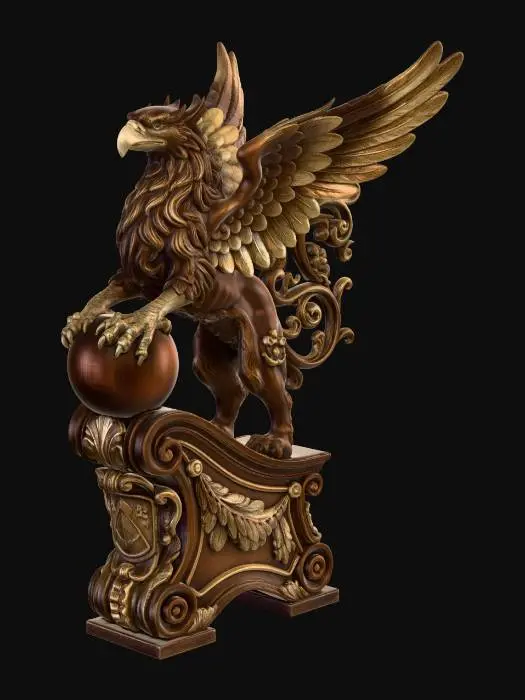 3D model for Ornate Griffin with Orb