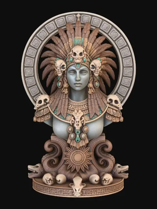 3D model for Skull Crowned Skull Priestess