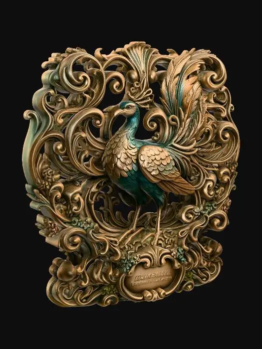 3D model for Rococo Peacock