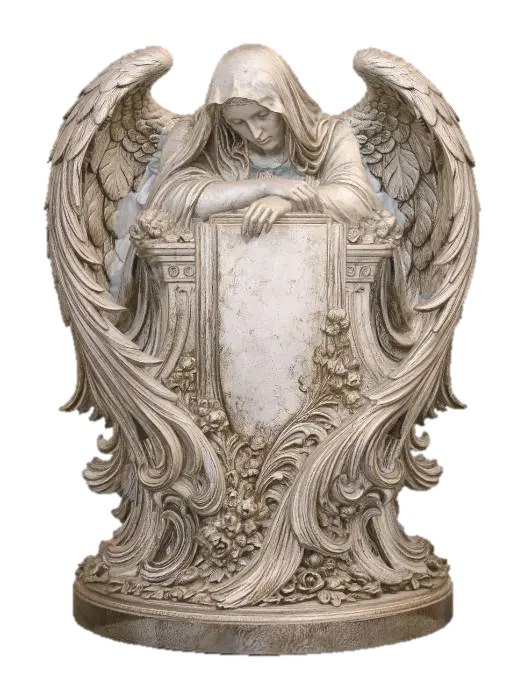 Weeping_Angel_Over_a_Marble_Plaque - Statue 的 AI 生成 3D 模型