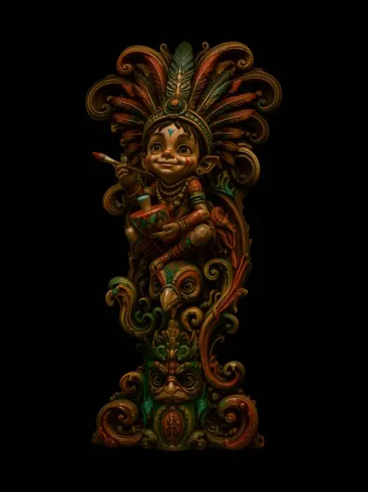 3D model for Scrollwork Sprite: The Painter Child