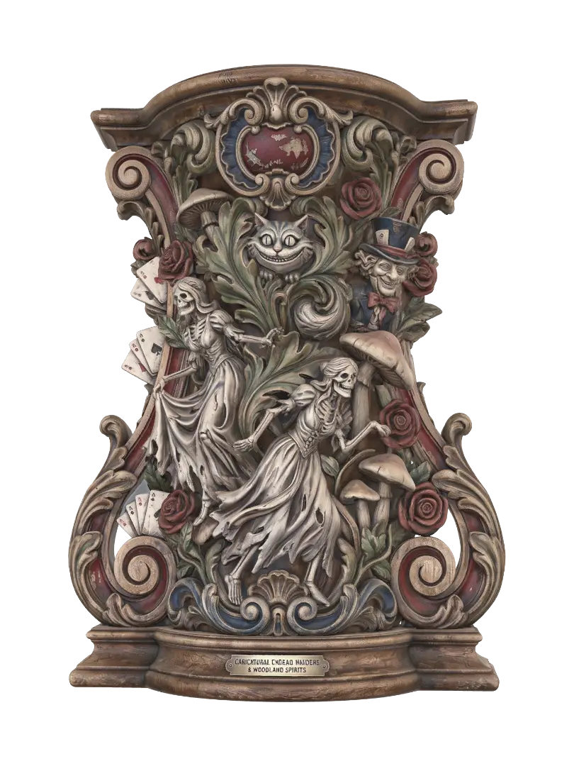 undead wonderland 2 - Roccoco 3D model, vytvořený pomocí AI