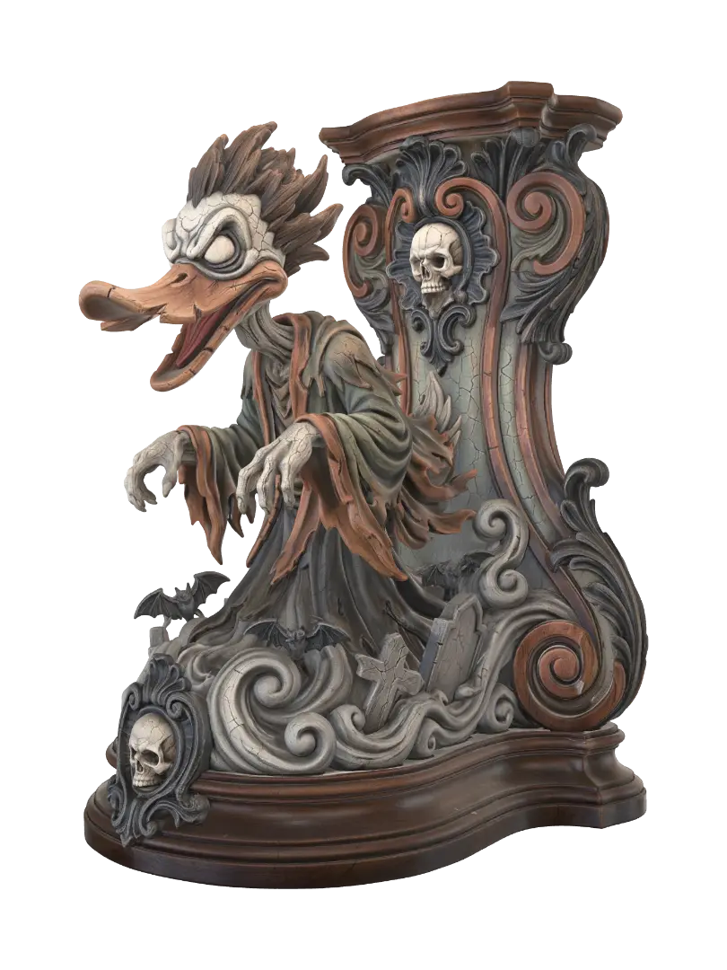 Modello 3D duck ghost - Polychrome, generato dall’IA