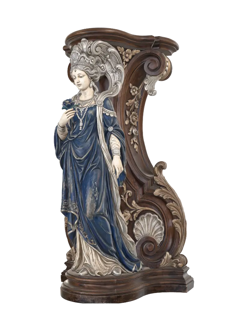 Modello 3D noblewoman in blue 2 - Polychrome, generato dall’IA