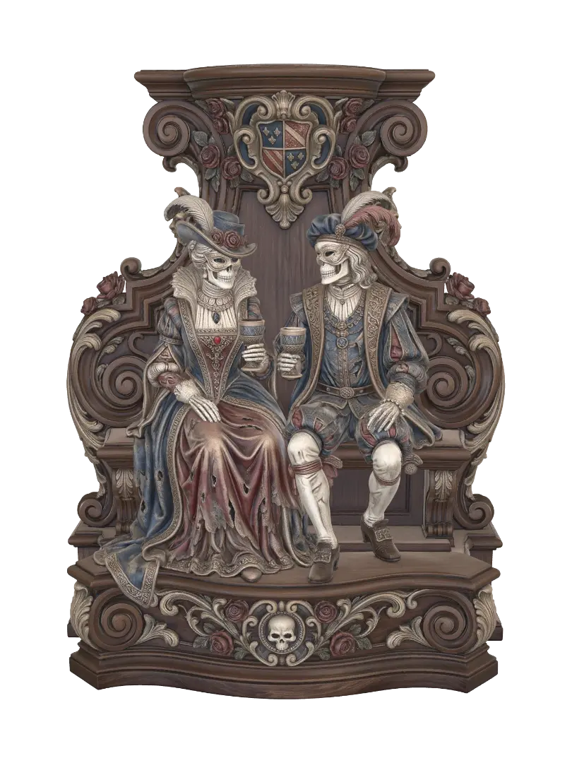 undead venetians - Noblewoman 3D model, vytvořený pomocí AI