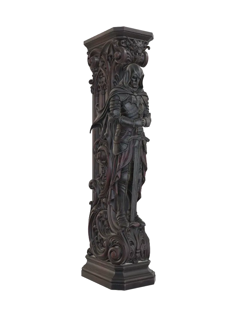 medieval batman - Rococo-3D-Modell, KI-generiert
