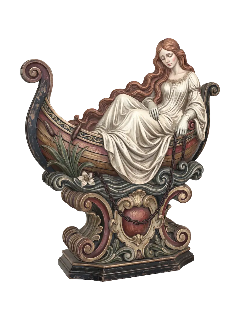 Modello 3D lady of shalott 2 - Polychrome, generato dall’IA
