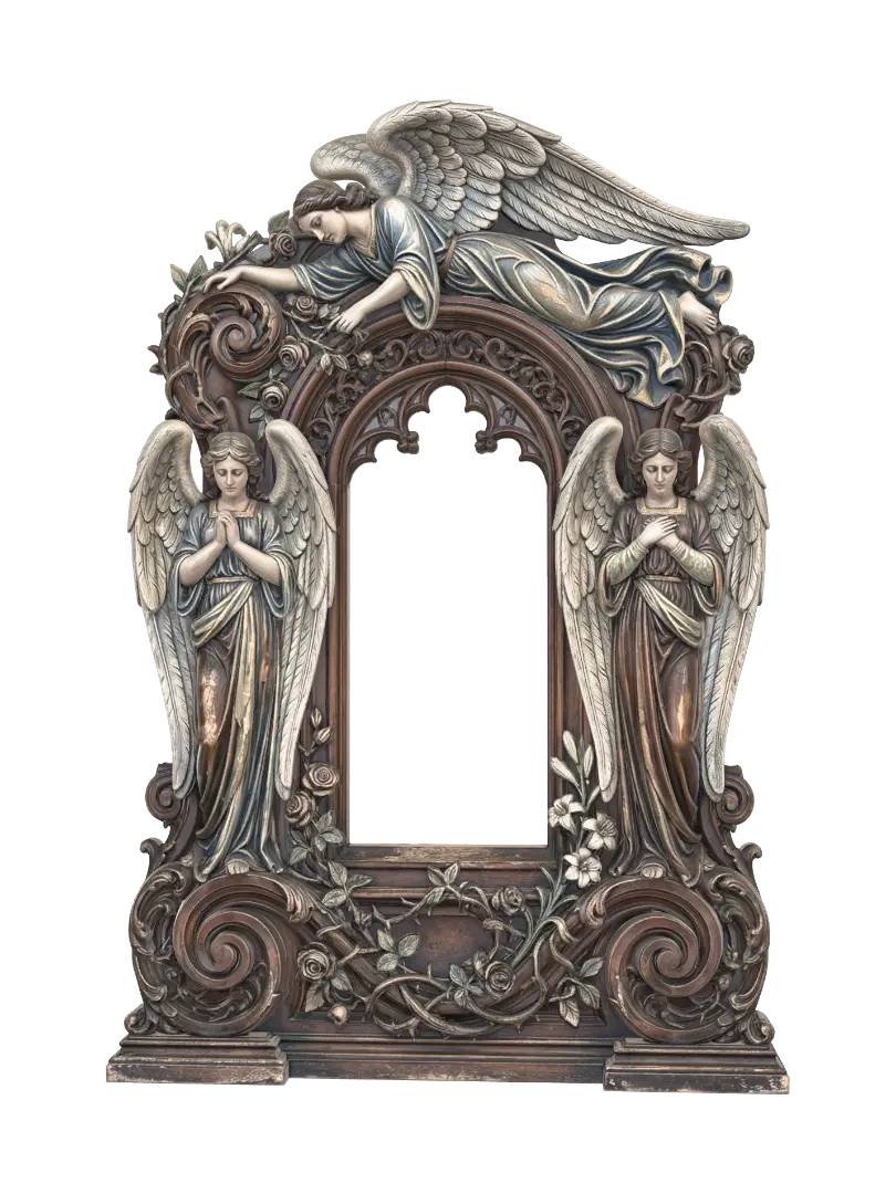 Model 3D funery monument 3 wall - Artnouveau, dijana oleh AI