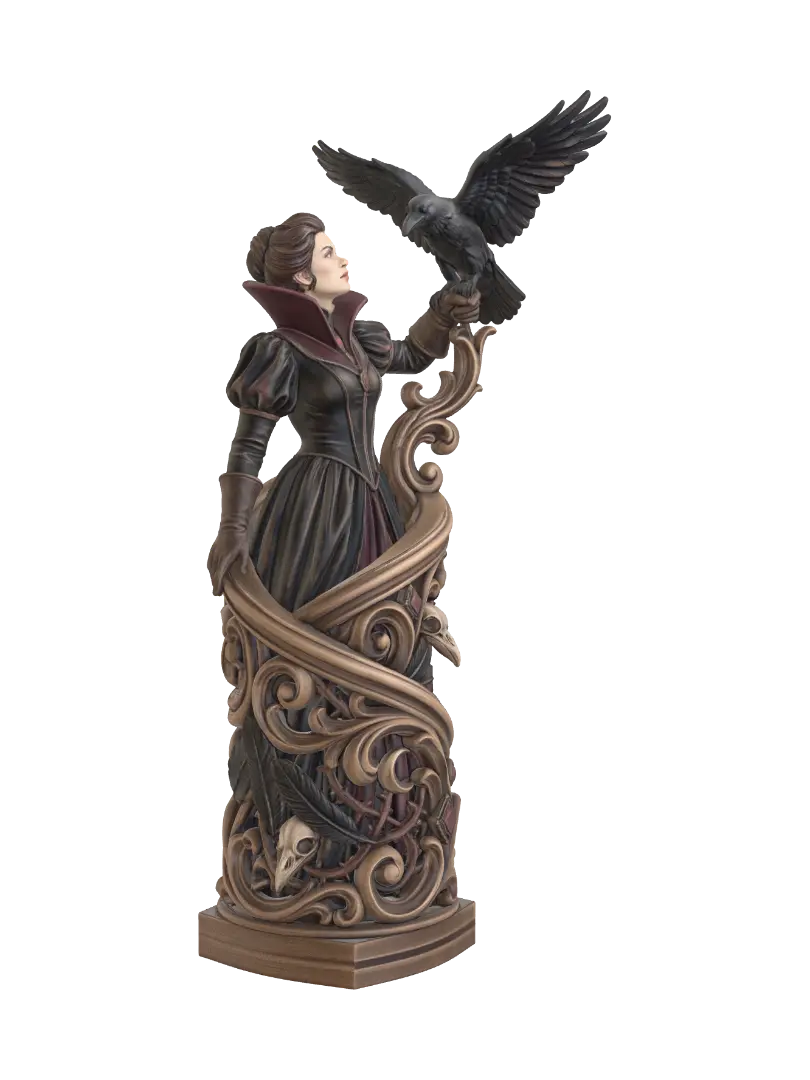 victorian raven - Noblewoman 3D model, vytvořený pomocí AI