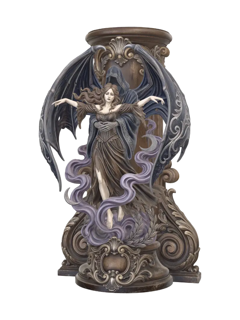 victorian noble death - Noblewoman 3D model, vytvořený pomocí AI