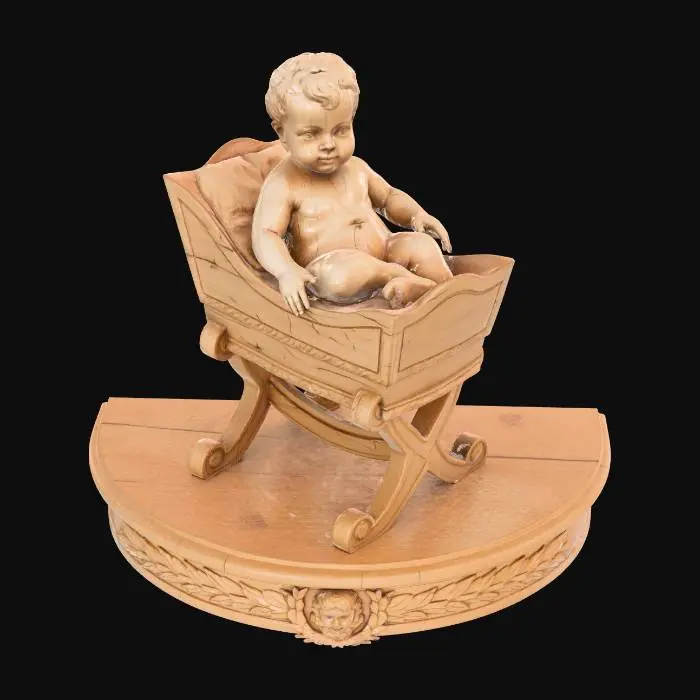 3D model for Baby in Cradle