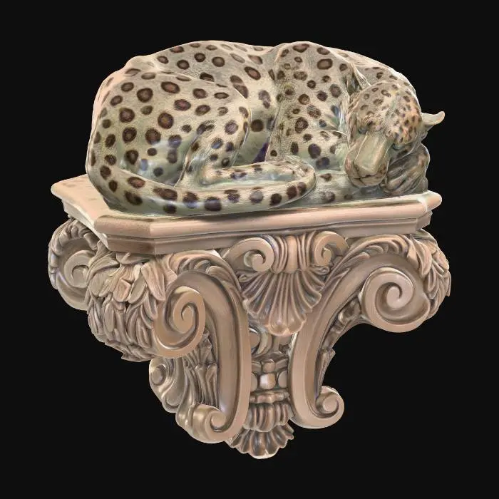 3D model for Sleeping Leopard