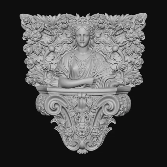 3D model for Lady with a Fan