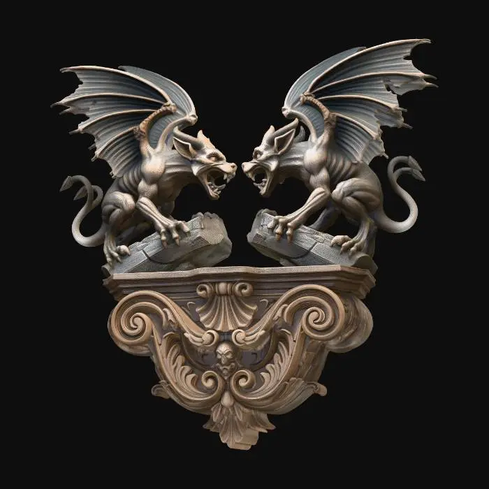 3D model for Dueling Gargoyles 2