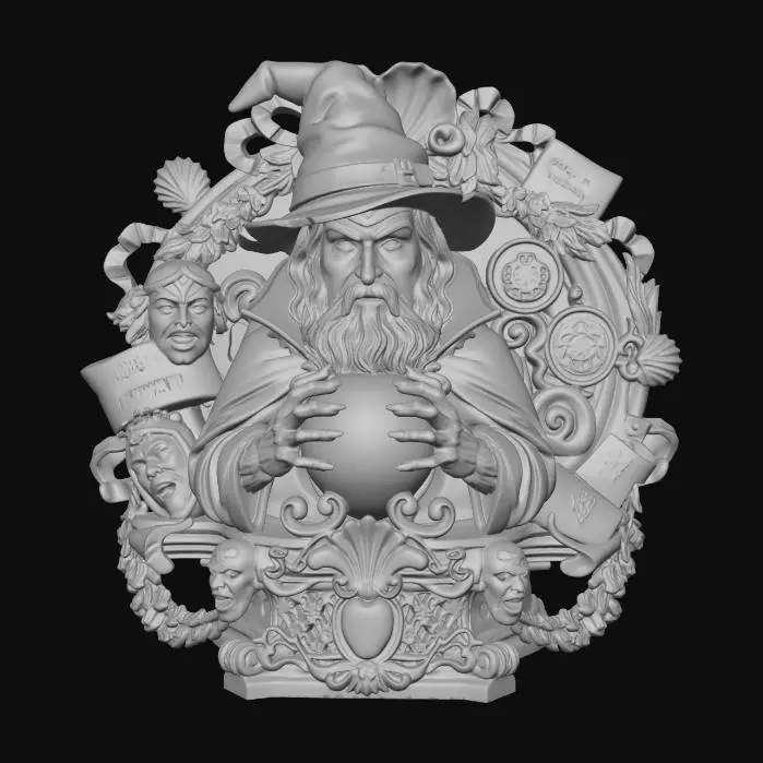 3D model for Wizard of the Glowing Orb