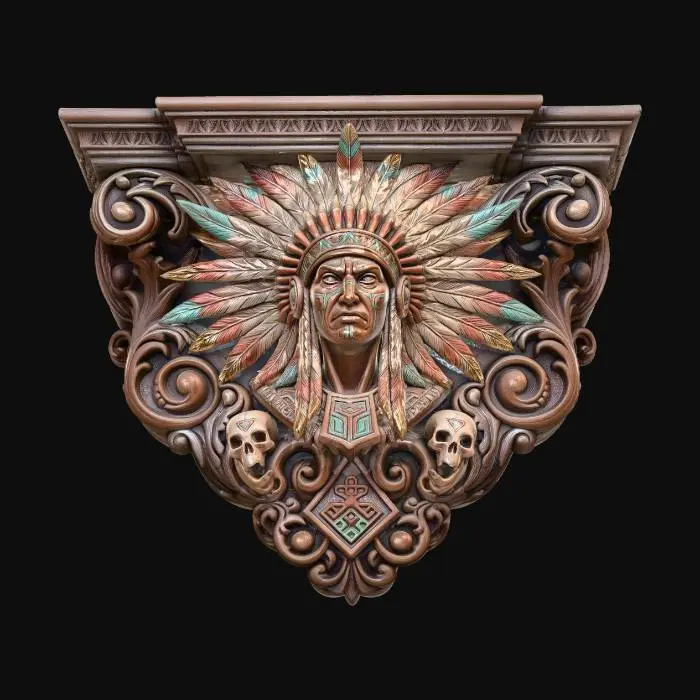 3D model for Feathered Headdress Chief