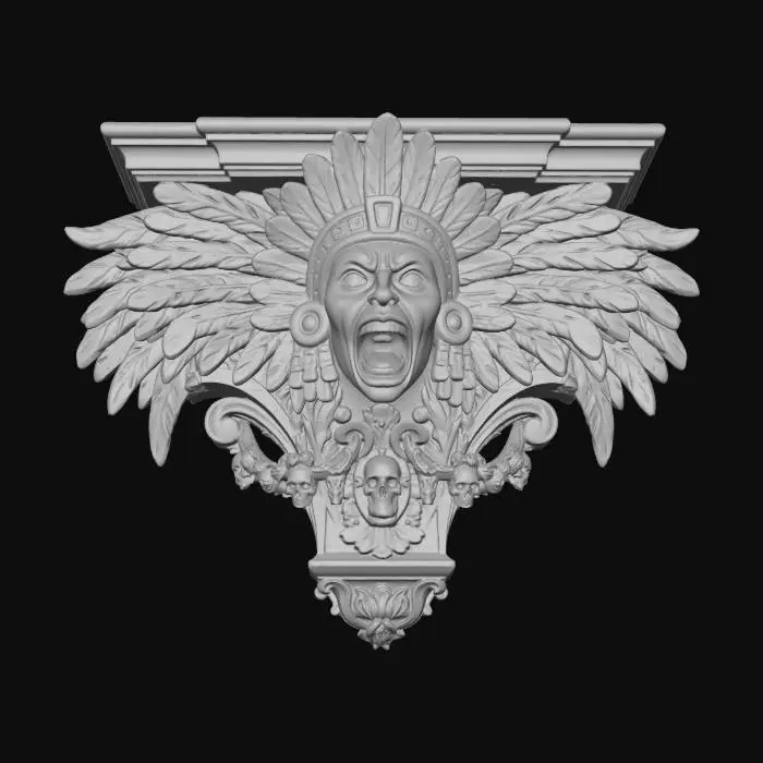 3D model for Feathered Skull Corbel