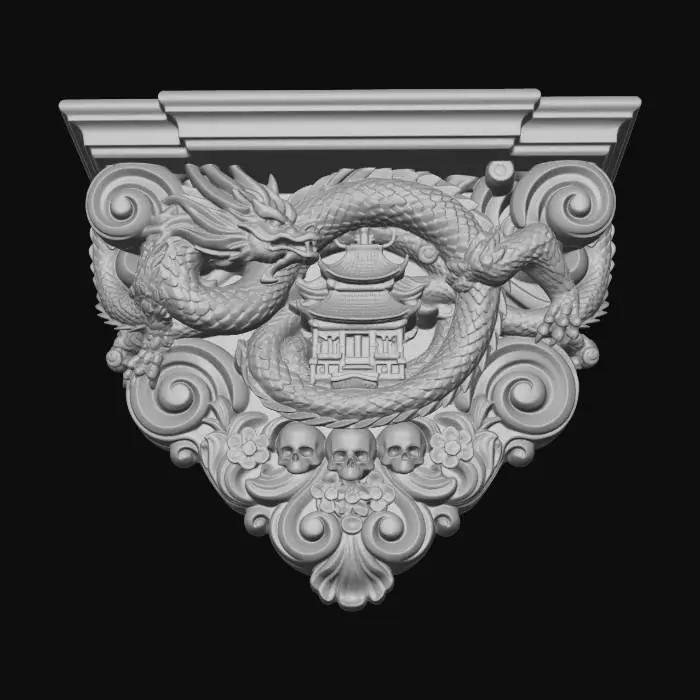3D model for Dragon and Pagoda Corbel