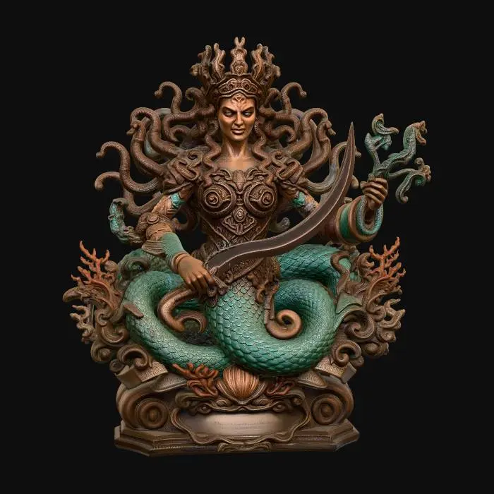 3D model for Serpent Warrior Muse