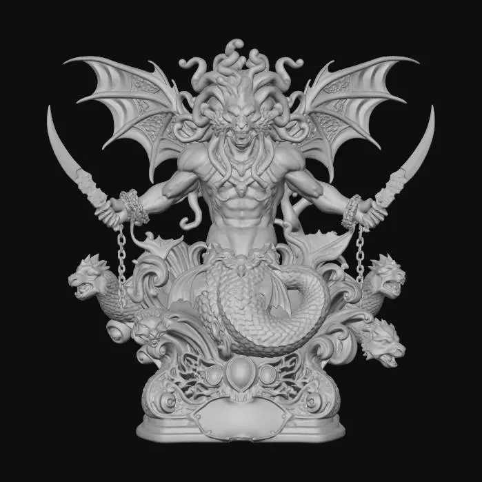 3D model for Aquatic Demon